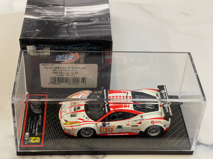 BBR 1/43 Ferrari 458 Italia GT2 GTE Am 24 Hours Le Mans 2012 White No. 83 BBRC101
