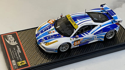 BBR 1/43 Ferrari 458 Italia LM GTE Am 24 Hours Le Mans 2013 White/Blue No. 54 BBRC123