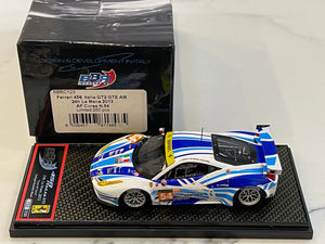 BBR 1/43 Ferrari 458 Italia LM GTE Am 24 Hours Le Mans 2013 White/Blue No. 54 BBRC123