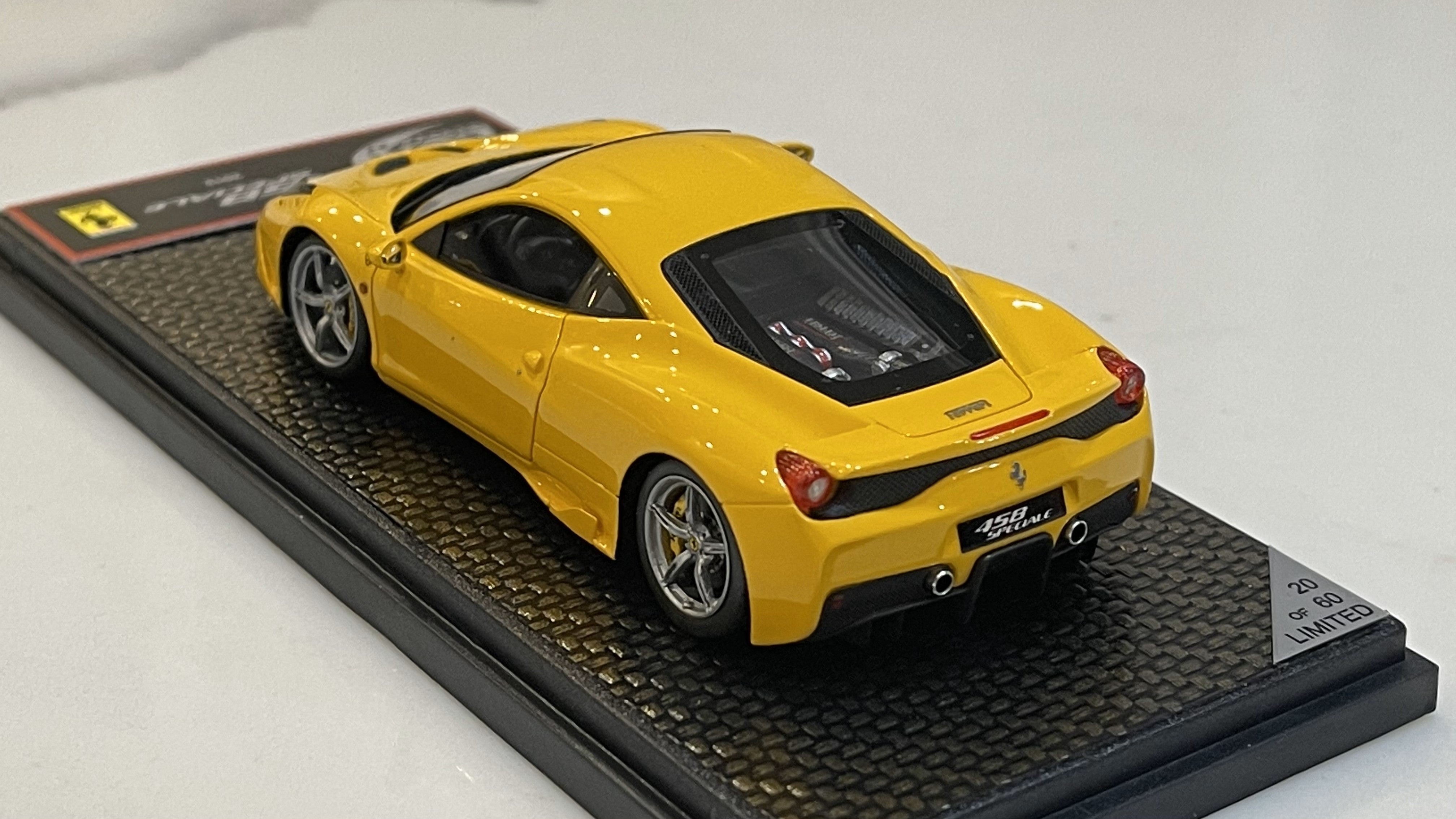 BBR 1/43 Ferrari 458 Speciale 2013 Yellow BBRC132Y