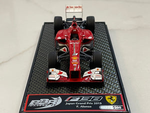 BBR 1/43 Ferrari F138 GP Japan 2013 F. Alonso F1 Red No. 3 BBRC134
