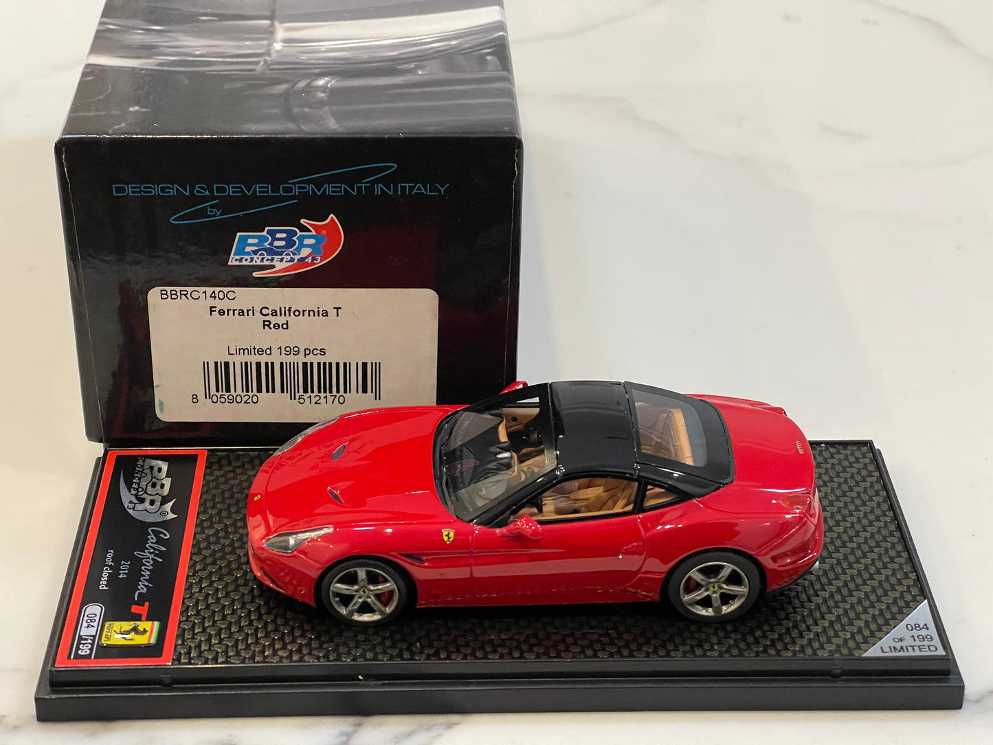BBR 1/43 Ferrari California T Closed Roof 2014 Red BBRC140C