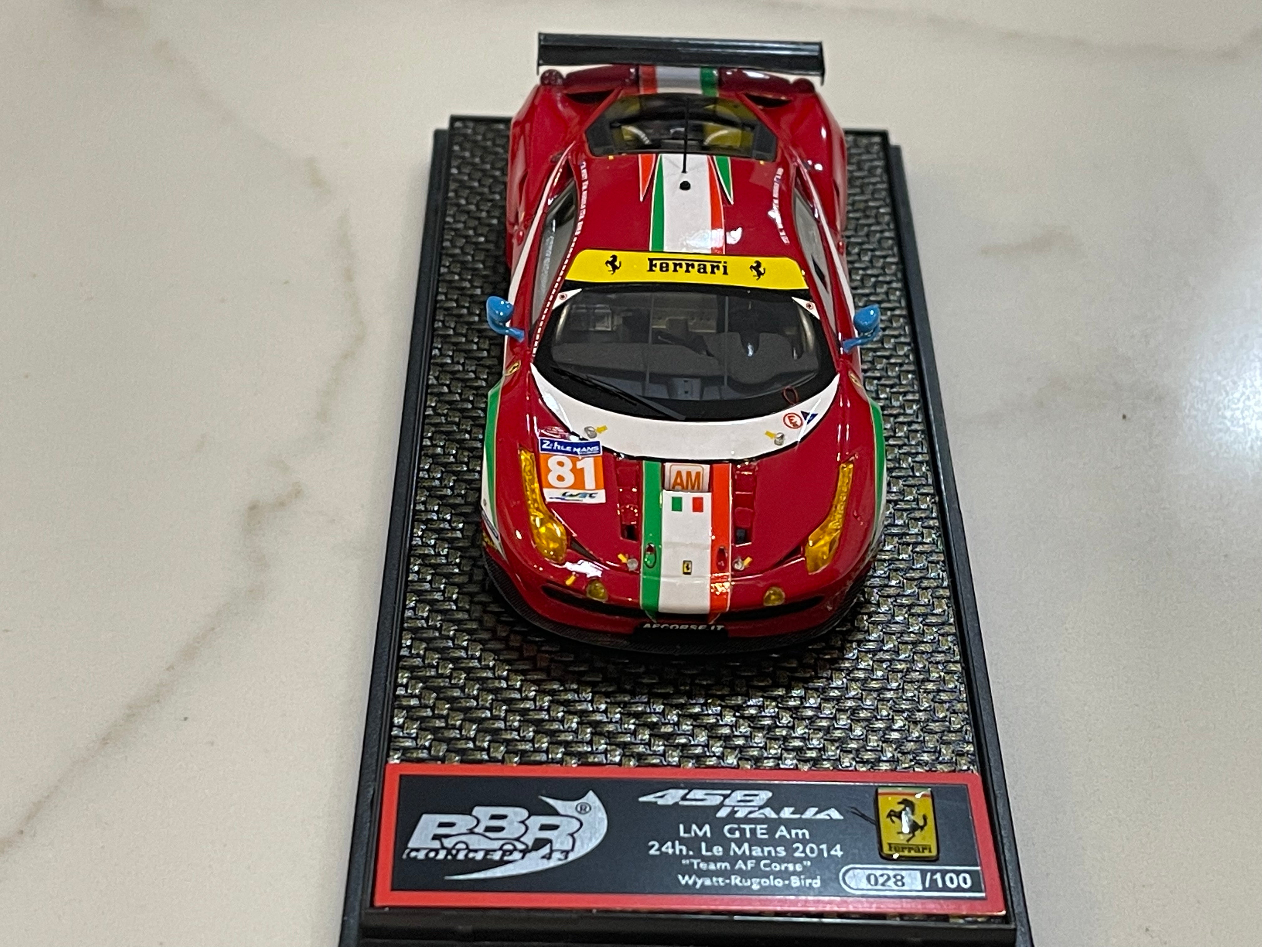 BBR 1/43 Ferrari 458 Italia LM GTE Pro 24 Hours Le Mans 2014 Red No. 81 BBRC149