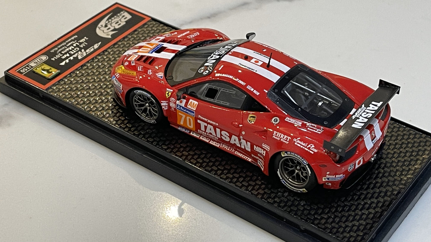 BBR 1/43 Ferrari 458 Italia LM GTE Am 24 Hours Le Mans 2014 Red No. 70 BBRC155