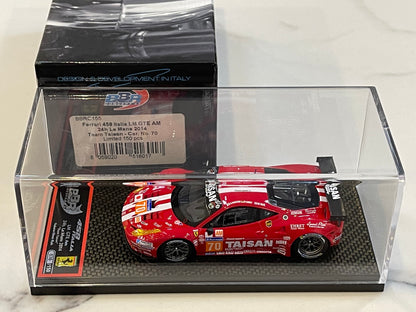 BBR 1/43 Ferrari 458 Italia LM GTE Am 24 Hours Le Mans 2014 Red No. 70 BBRC155