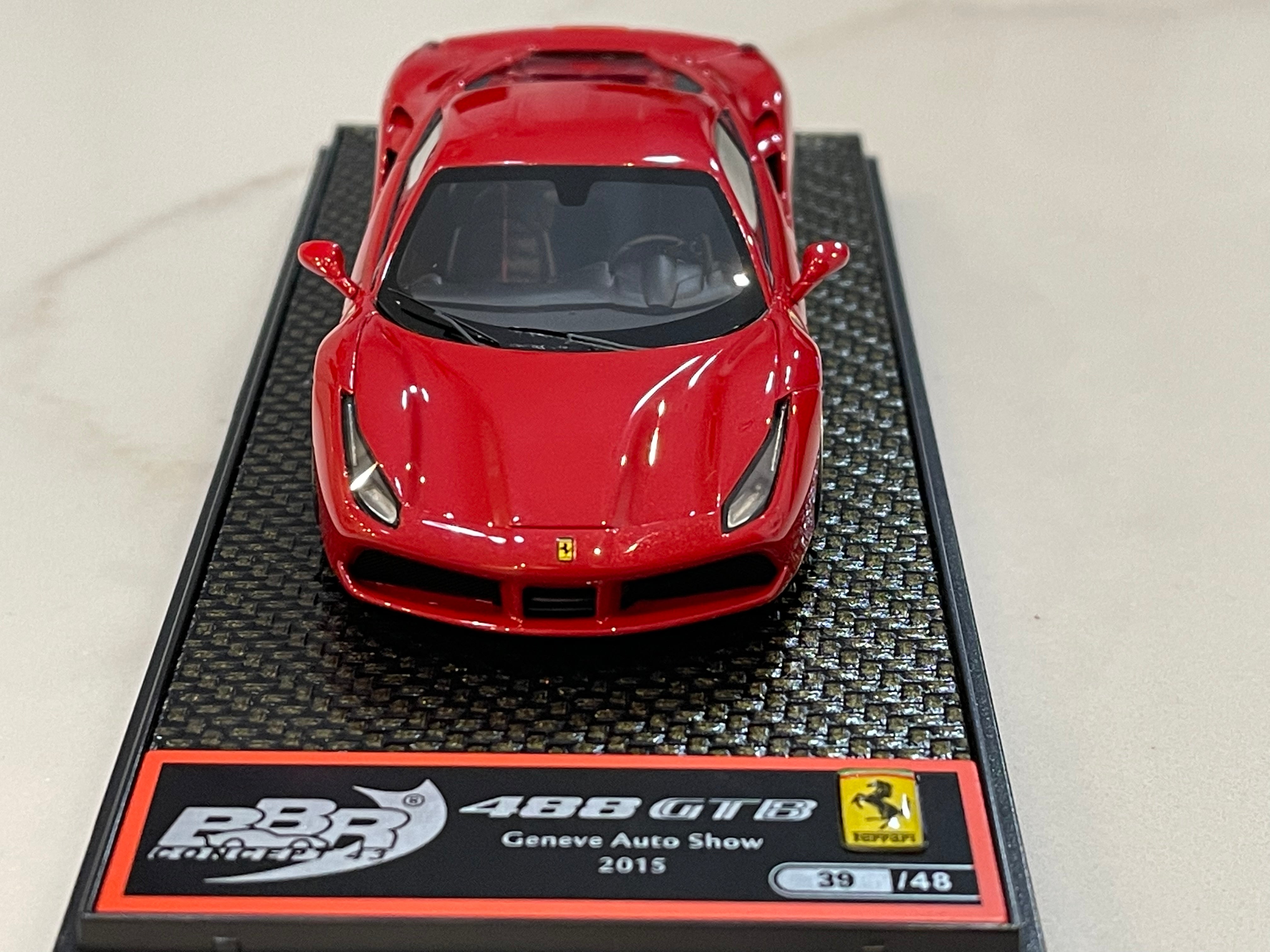 BBR 1/43 Ferrari 488 GTB 2015 Rosso Corsa BBRC165-1