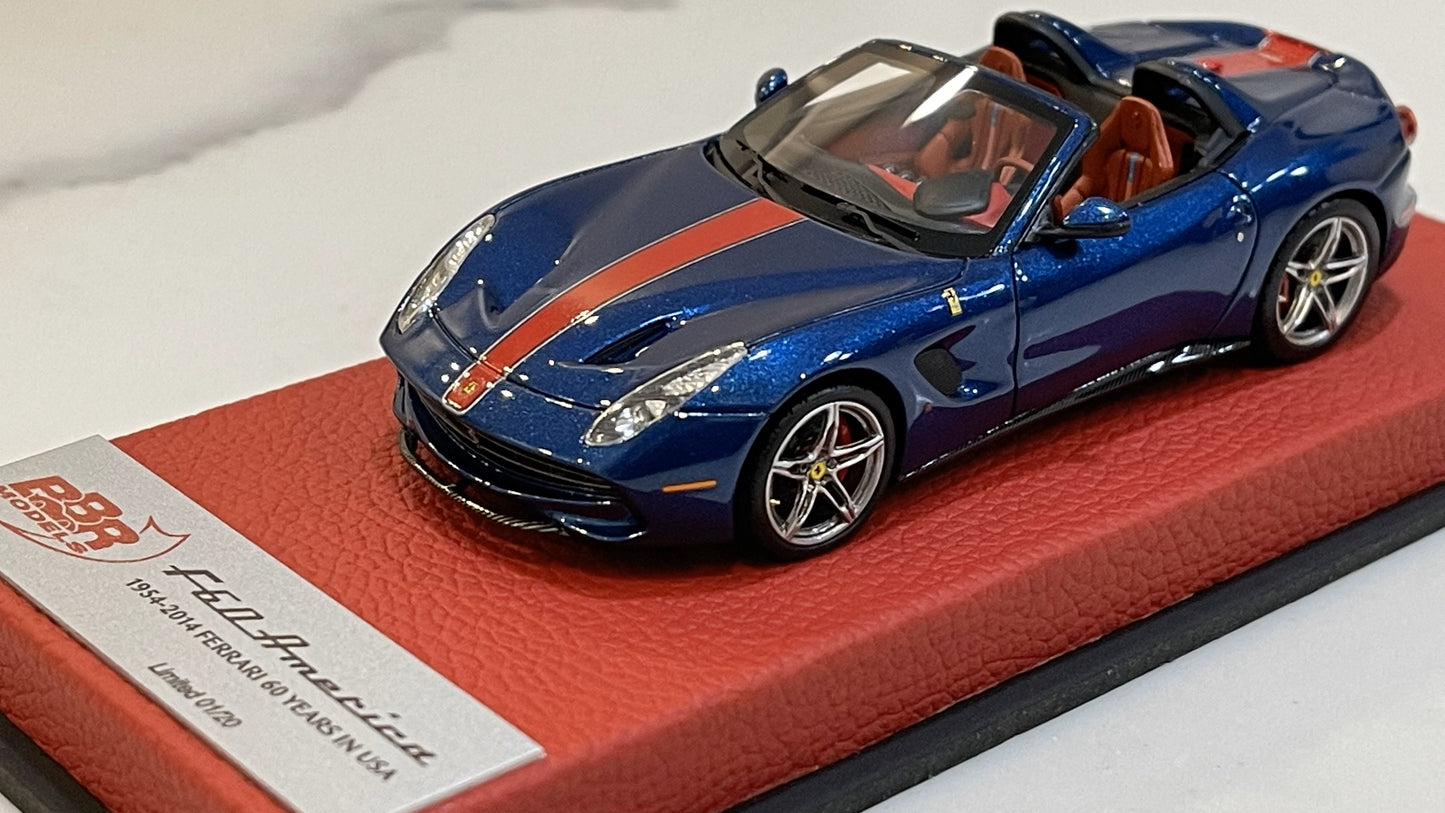 BBR 1/43 Ferrari F60 America 2014 Blue Nart BBRC182BPRE