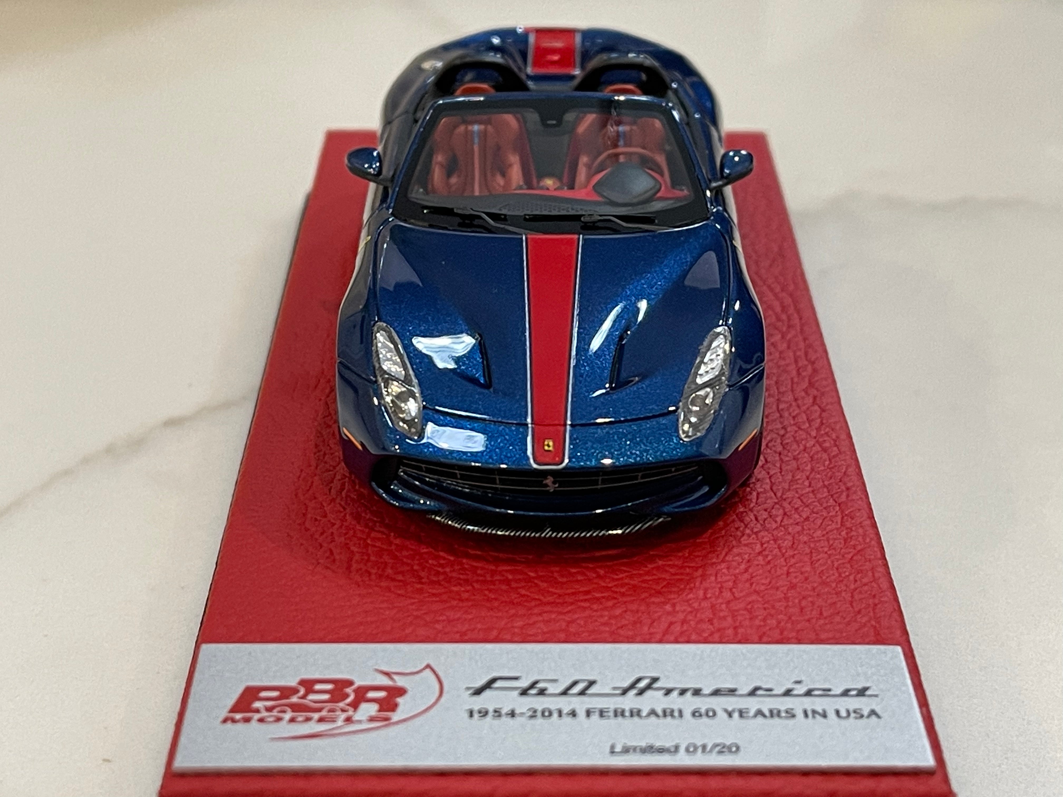 BBR 1/43 Ferrari F60 America 2014 Blue Nart BBRC182BPRE