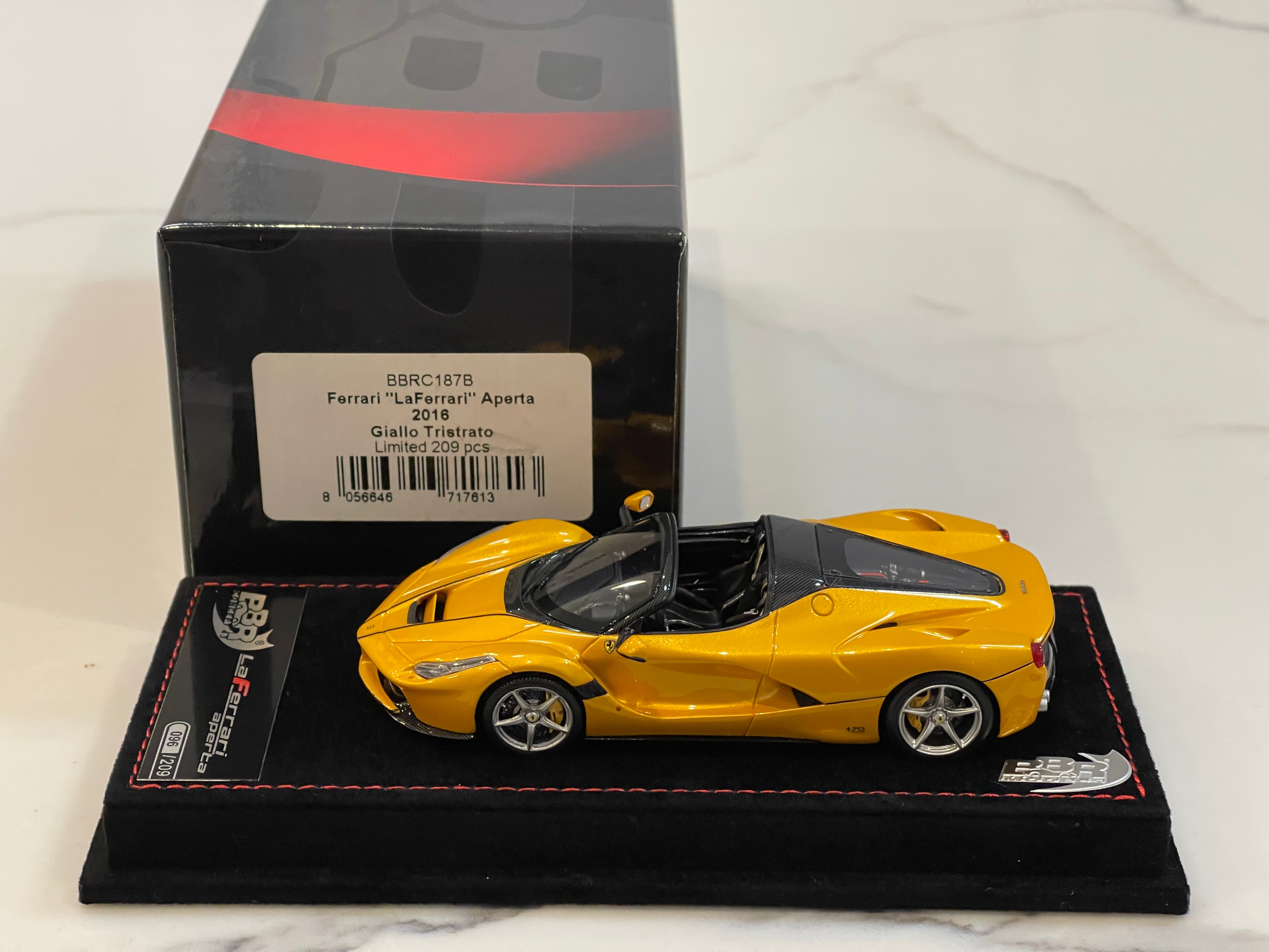 BBR 1/43 Ferrari LaFerrari Aperta 2016 Giallo Tristrato BBRC187B