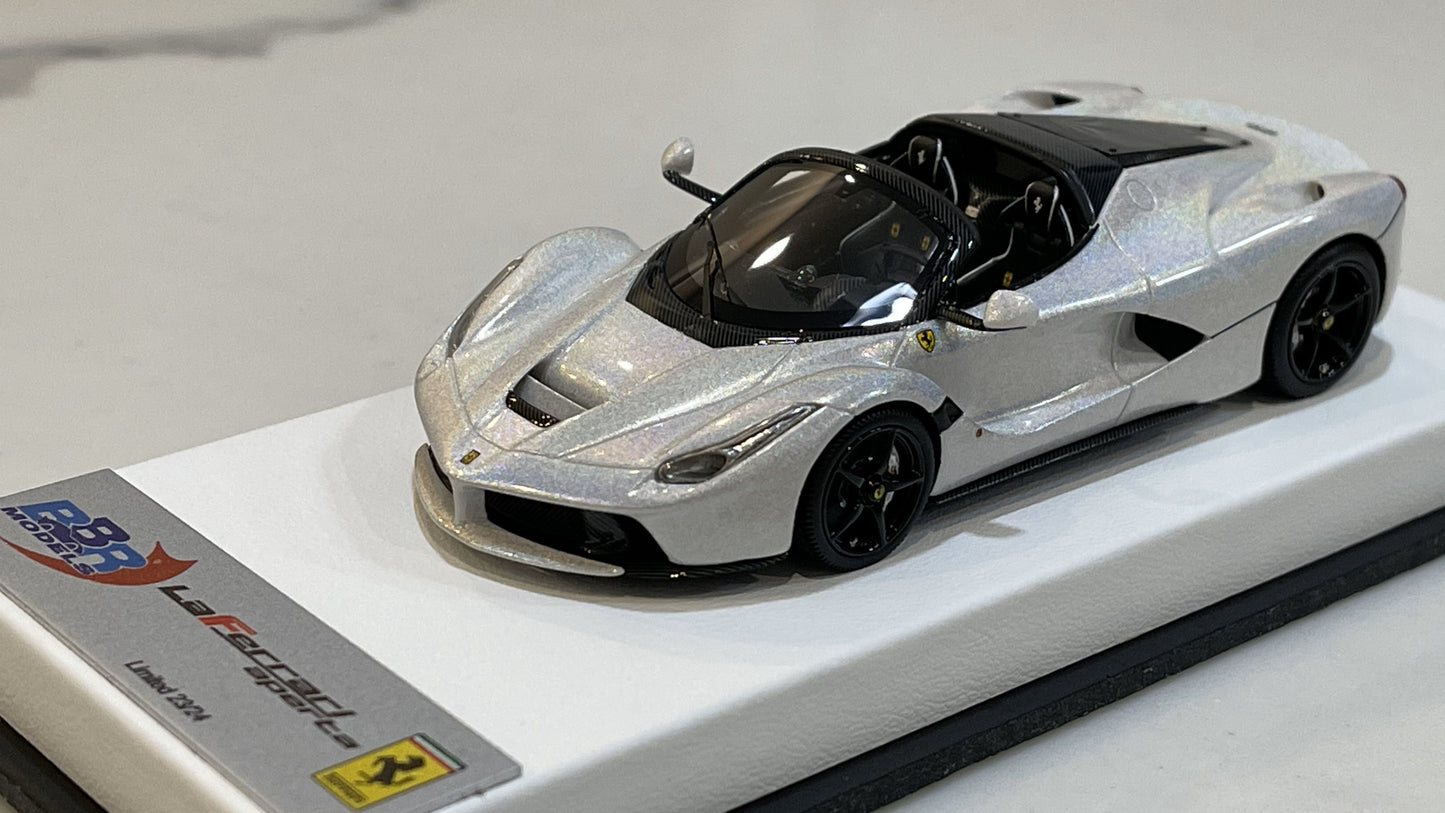 BBR 1/43 Ferrari LaFerrari Aperta 2016 Pearl White BBRC187SW