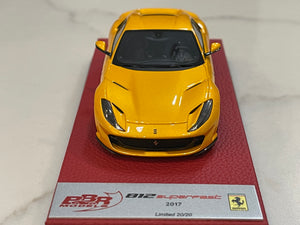 BBR 1/43 Ferrari 812 Superfast 2017 Giallo Tristrato BBRC198CPRE