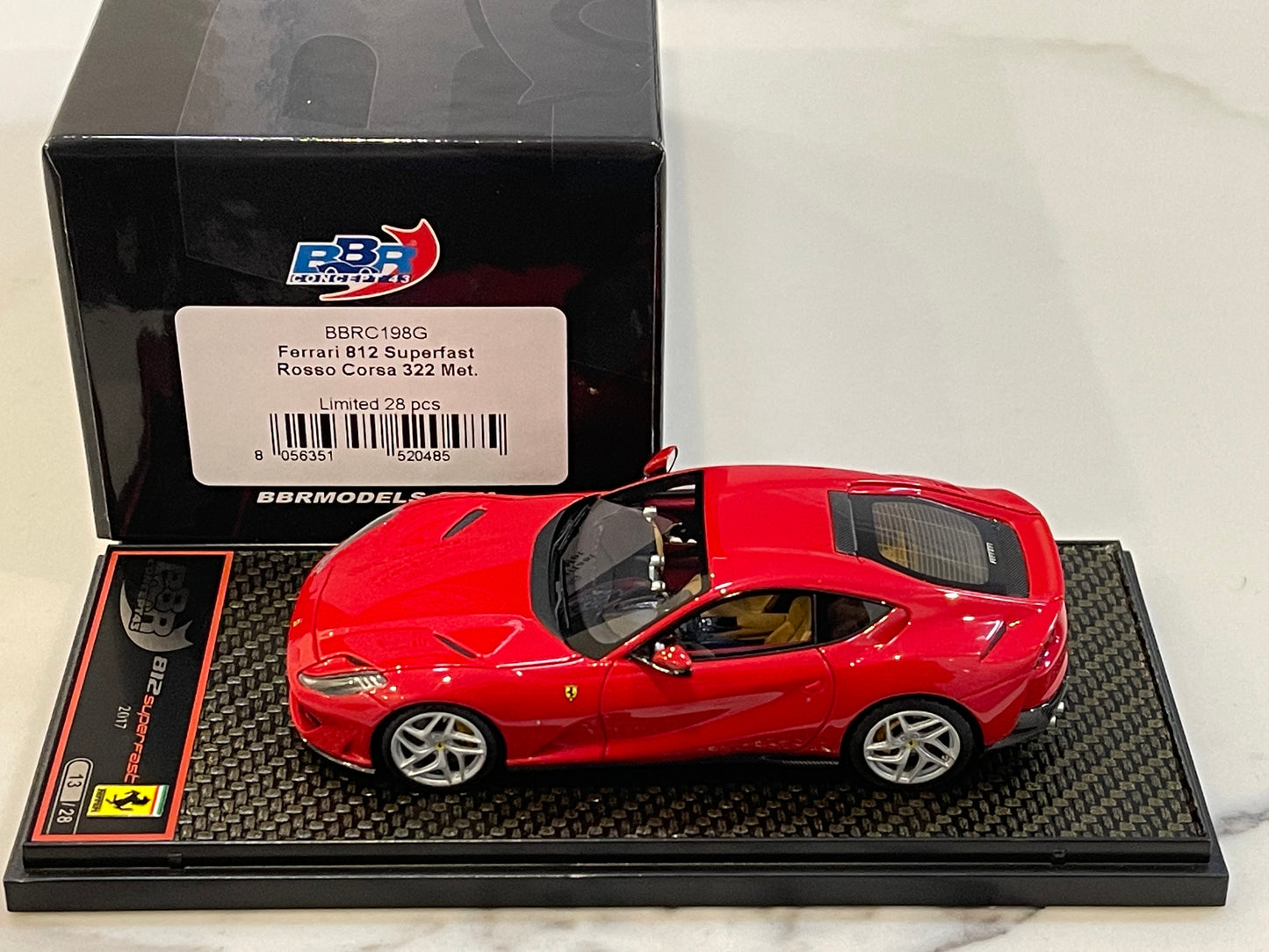 BBR 1/43 Ferrari 812 Superfast 2017 Rosso Corsa BBRC198G