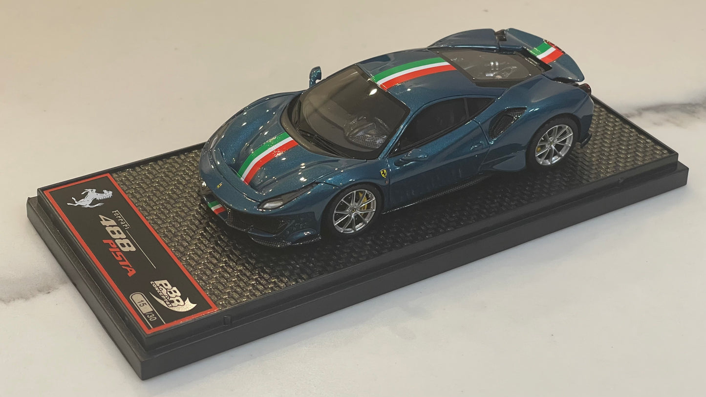 BBR 1/43 Ferrari 488 Pista 2018 Blu Capri BBRC202RET25