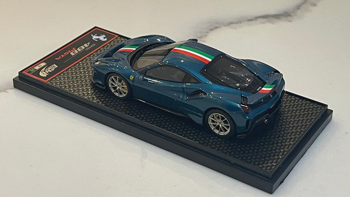 BBR 1/43 Ferrari 488 Pista 2018 Blu Capri BBRC202RET25