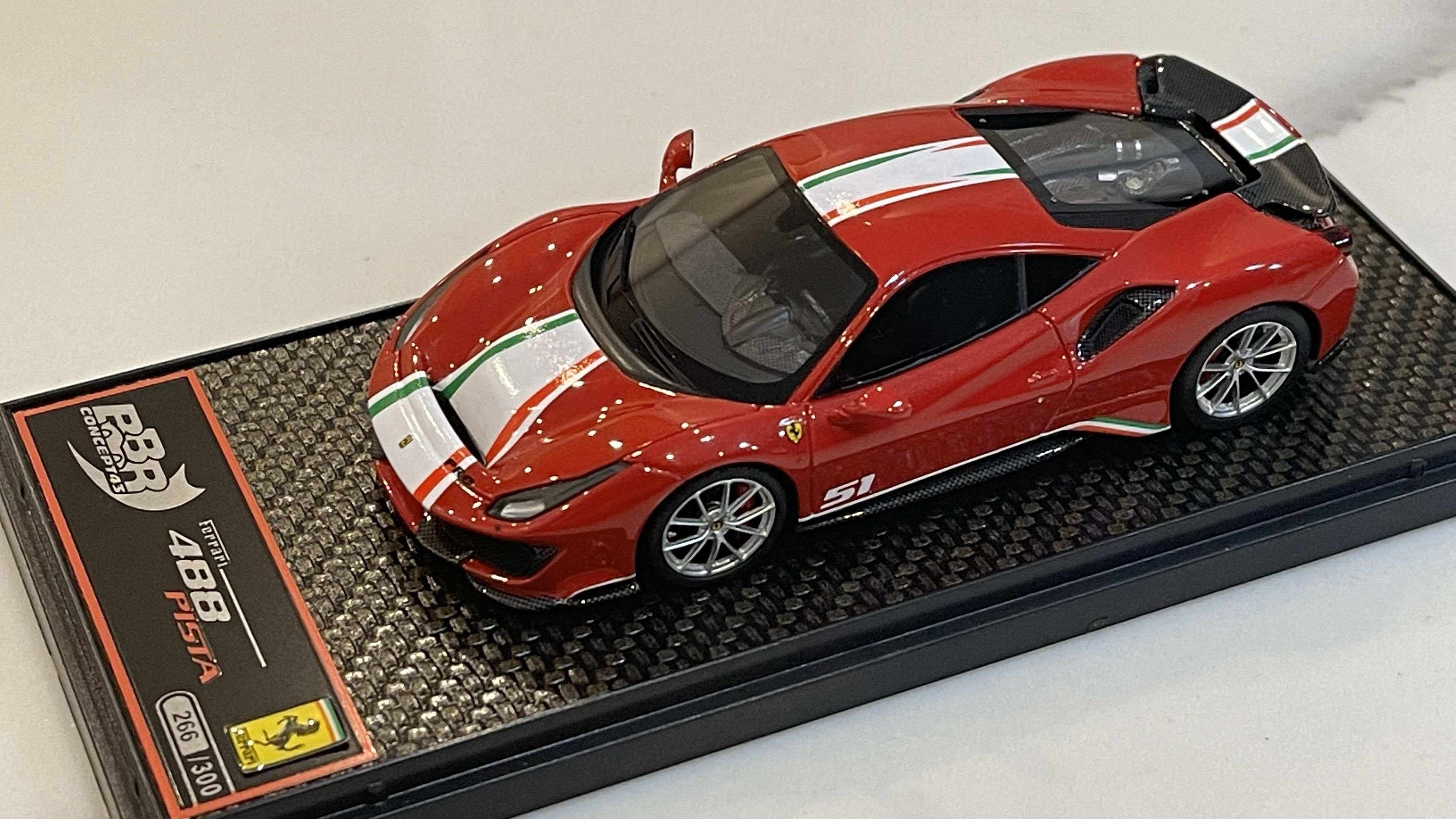 BBR 1/43 Ferrari 488 Pista Piloti 2020 Rosso Corsa BBRC216A