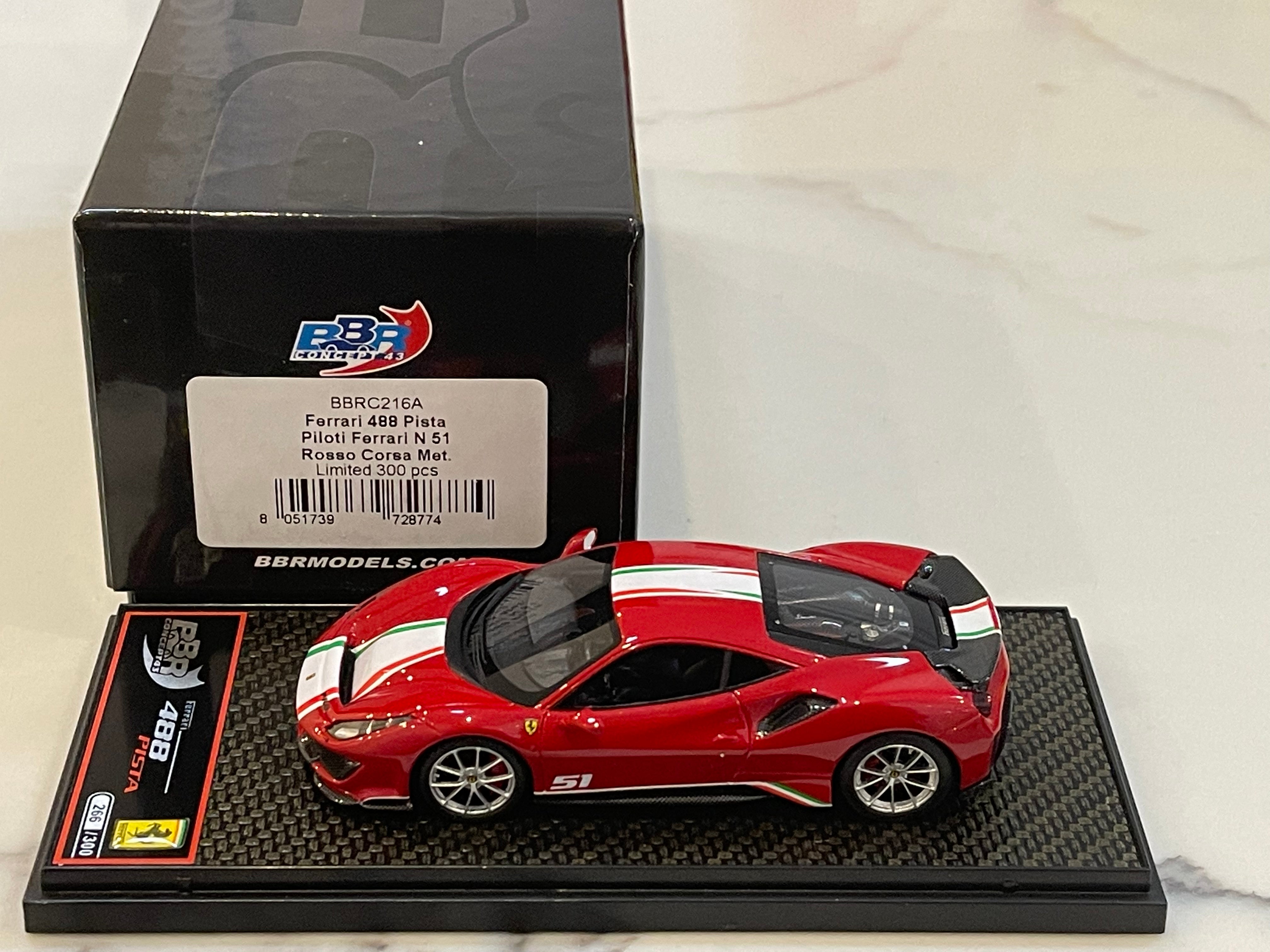 BBR 1/43 Ferrari 488 Pista Piloti 2020 Rosso Corsa BBRC216A