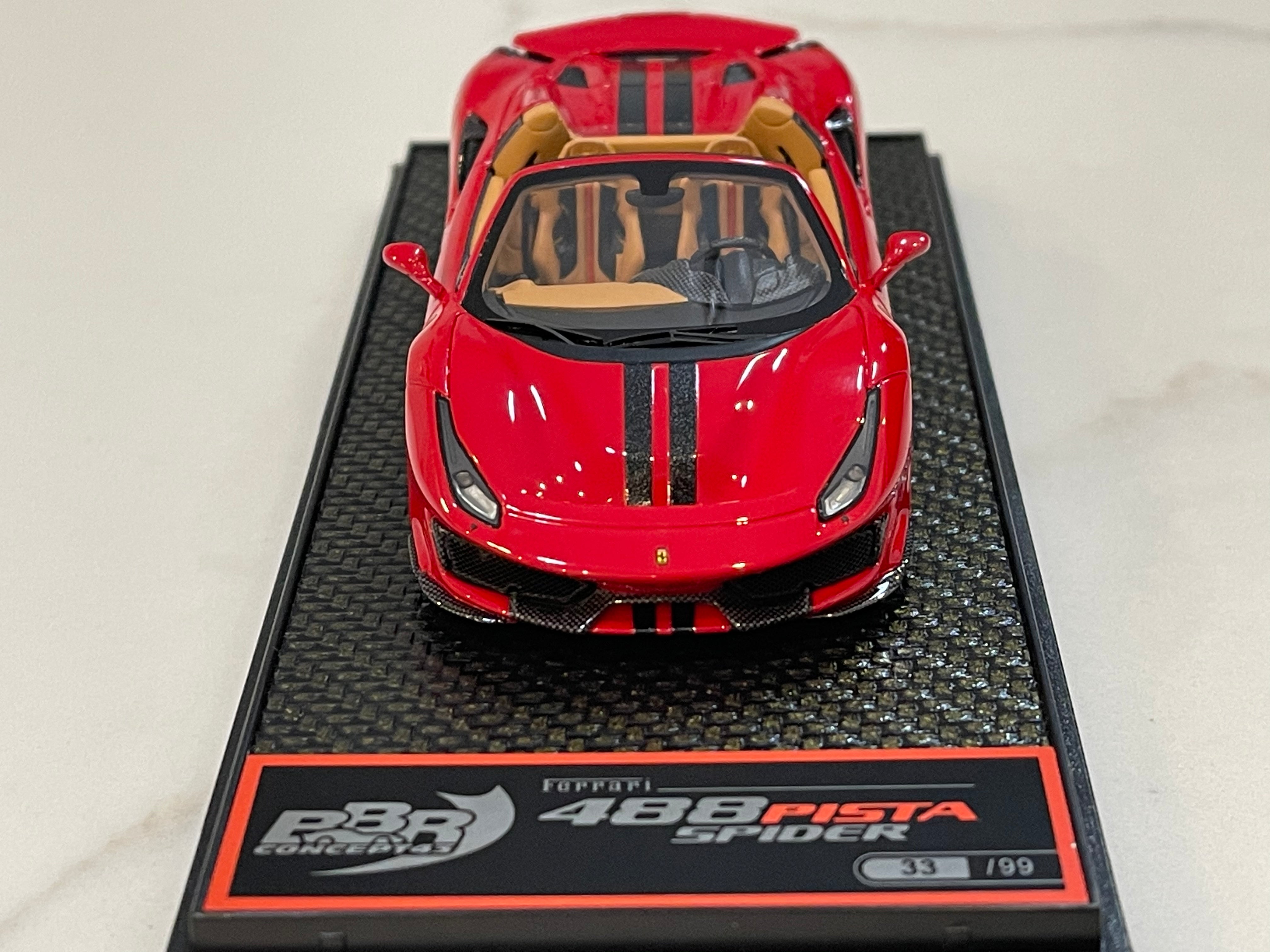 BBR 1/43 Ferrari 488 Pista Spider 2018 Rosso Corsa BBRC218C