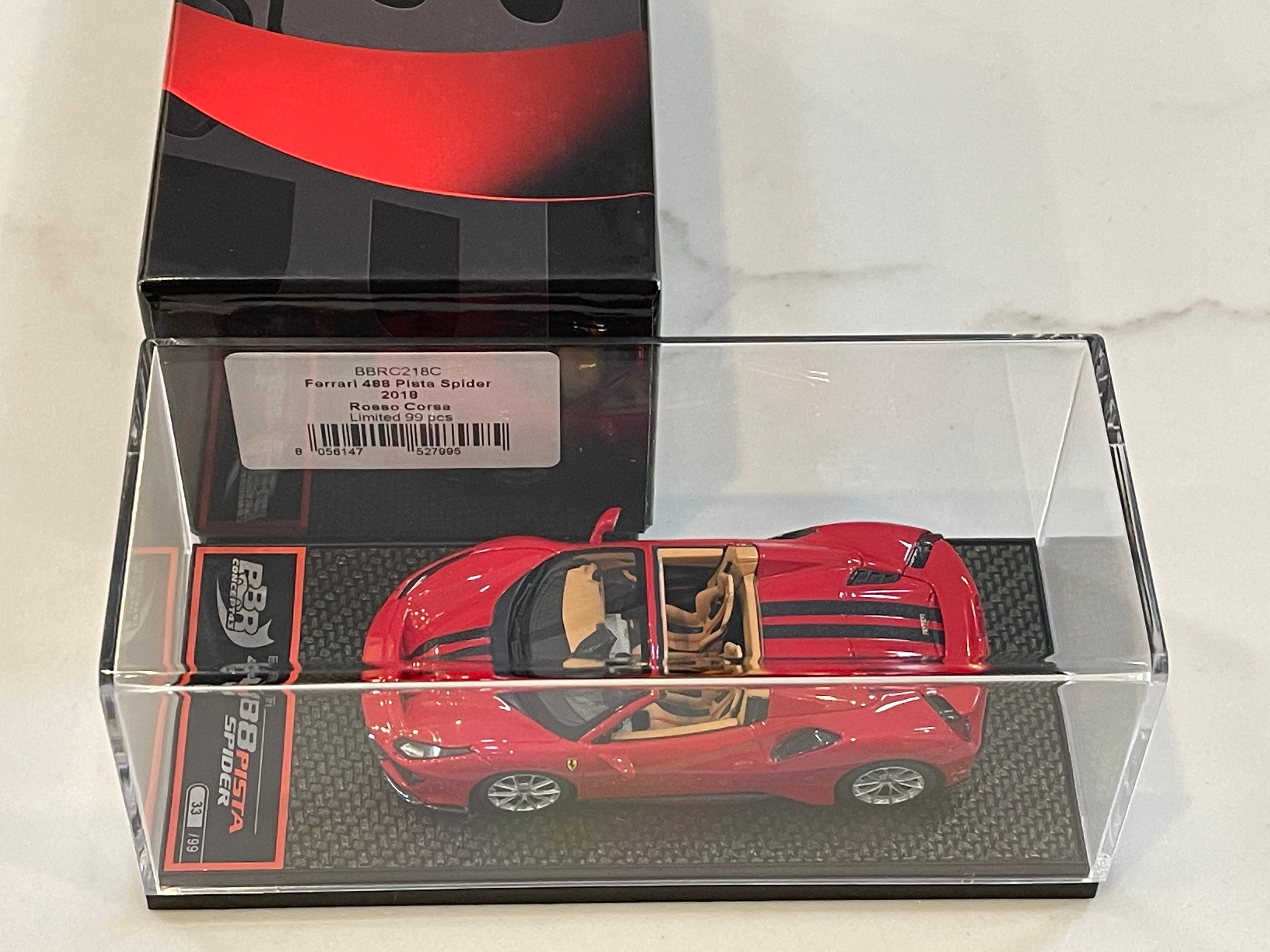 BBR 1/43 Ferrari 488 Pista Spider 2018 Rosso Corsa BBRC218C