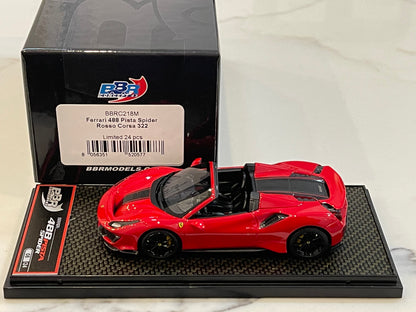BBR 1/43 Ferrari 488 Pista Spider 2018 Rosso Corsa BBRC218M