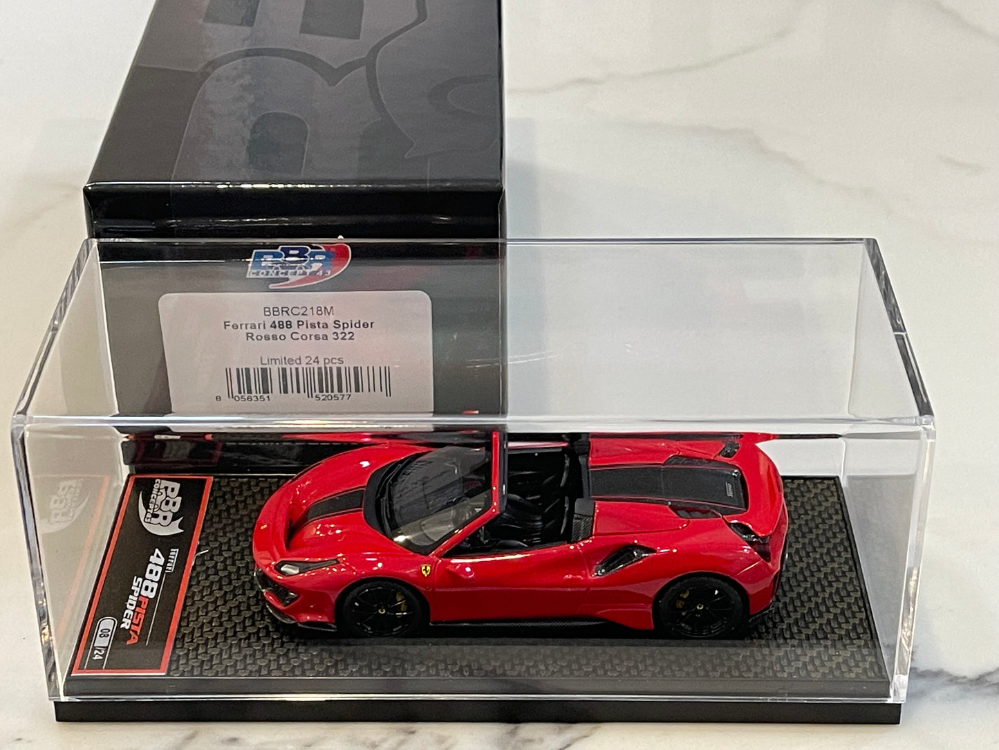 BBR 1/43 Ferrari 488 Pista Spider 2018 Rosso Corsa BBRC218M