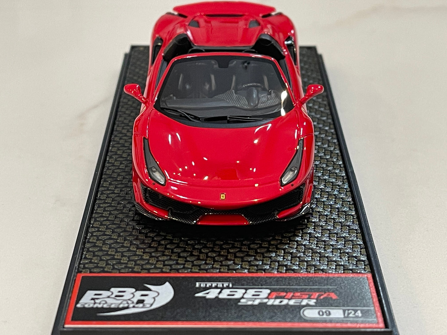 BBR 1/43 Ferrari 488 Pista Spider 2018 Rosso Corsa BBRC218M1
