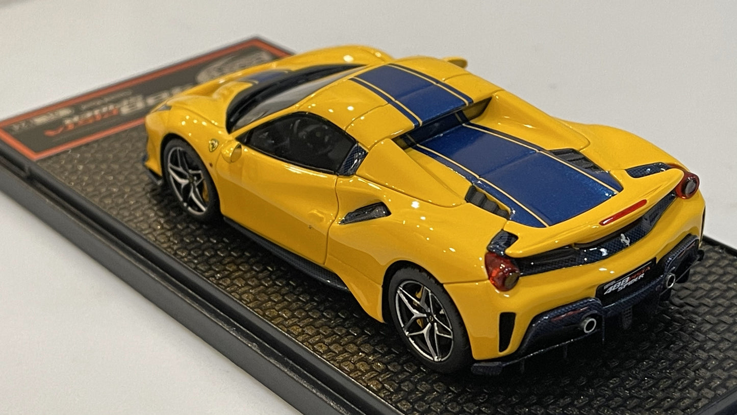 BBR 1/43 Ferrari 488 Pista Spider Closed Roof 2018 Giallo Modena BBRC219D