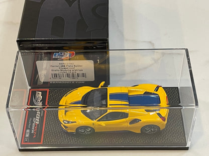 BBR 1/43 Ferrari 488 Pista Spider Closed Roof 2018 Giallo Modena BBRC219D