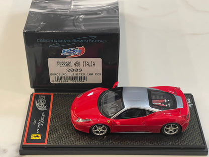 BBR 1/43 Ferrari 458 Italia 2009 Red/Grey BBRC22RG