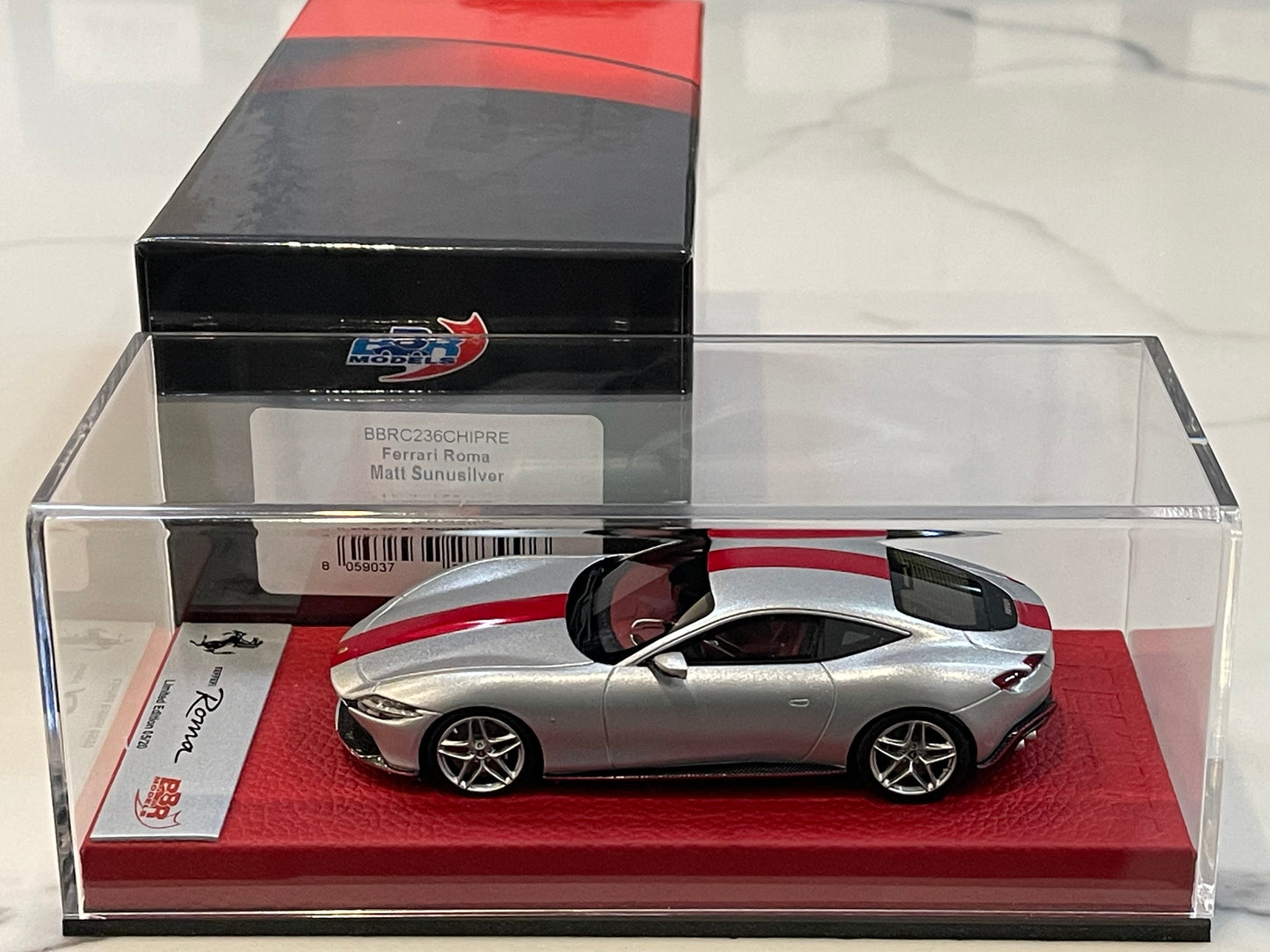 BBR 1/43 Ferrari Roma 2020 China 30th Anni Matt Silver BBRC236CHIPRE