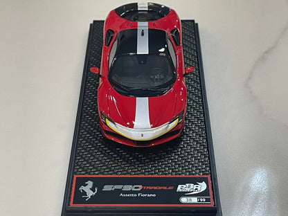 BBR 1/43 Ferrari SF90 Stradale Assetto Fiorano 2020 Rosso Corsa BBRC239A