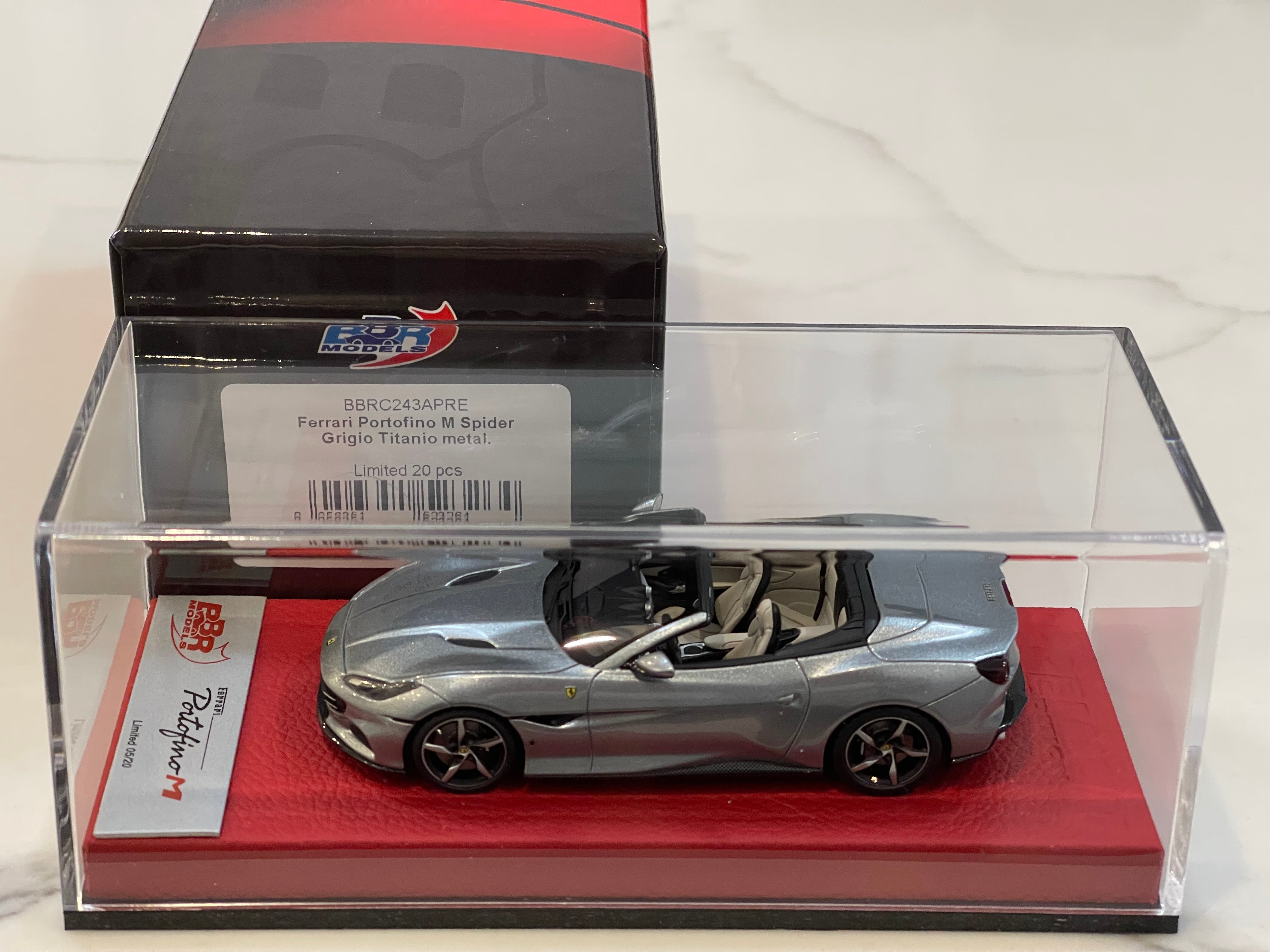 BBR 1/43 Ferrari Portofino M Spider 2020 Grigio Titanio BBRC243APRE