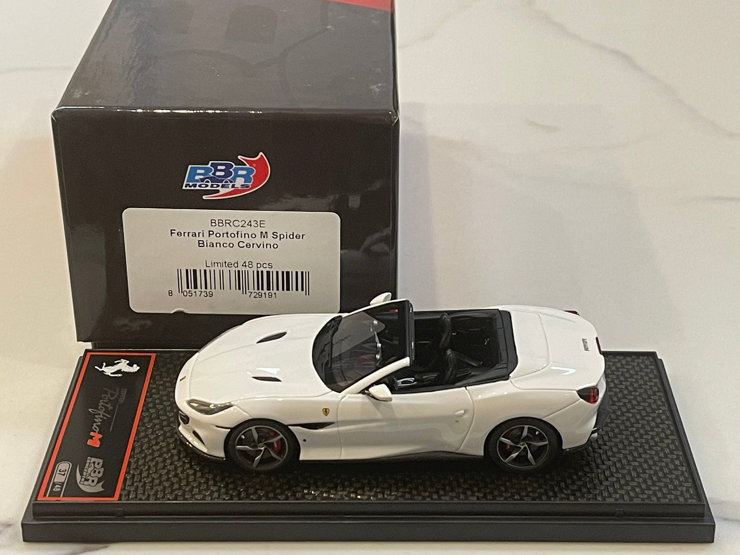 BBR 1/43 Ferrari Portofino M Spider 2020 Bianco Cervino BBRC243E