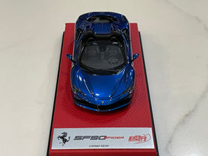 BBR 1/43 Ferrari SF90 Spider 2020 Blu Elettrico Met. BBRC244BPRE