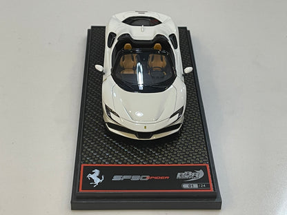 BBR 1/43 Ferrari SF90 Spider 2020 Bianco Avus BBRC244E1 (01/24)