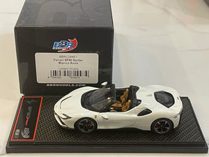 BBR 1/43 Ferrari SF90 Spider 2020 Bianco Avus BBRC244E1 (01/24)