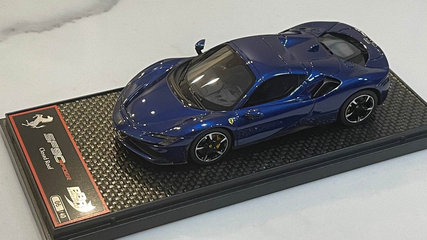 BBR 1/43 Ferrari SF90 Spider Closed Roof 2020 Blu Elettrico BBRC249B1