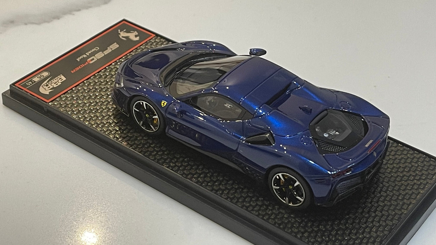BBR 1/43 Ferrari SF90 Spider Closed Roof 2020 Blu Elettrico BBRC249B1