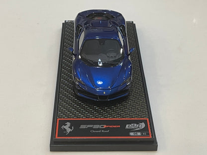 BBR 1/43 Ferrari SF90 Spider Closed Roof 2020 Blu Elettrico BBRC249B1