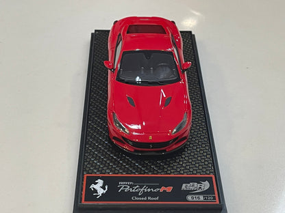 BBR 1/43 Ferrari Portofino M Spider Closed Roof 2020 Rosso Corsa BBRC250B