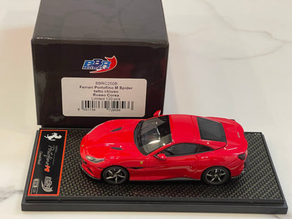 BBR 1/43 Ferrari Portofino M Spider Closed Roof 2020 Rosso Corsa BBRC250B