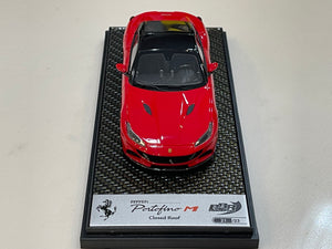 BBR 1/43 Ferrari Portofino M Spider Closed Roof 2020 Rosso Corsa BBRC250BST