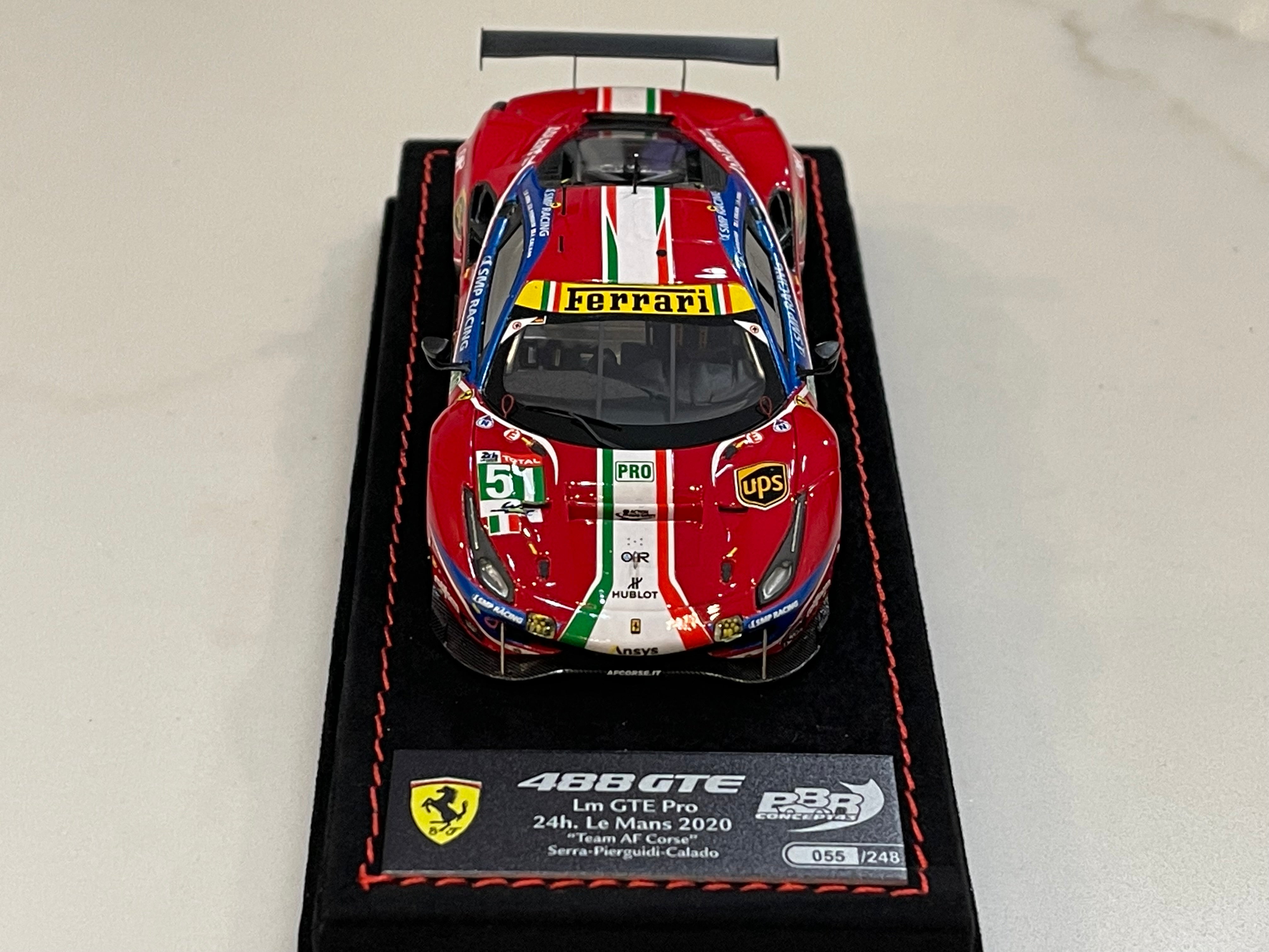 BBR 1/43 Ferrari 488 GTE Pro 24 Hours Le Mans 2020 Red No. 51 BBRC252