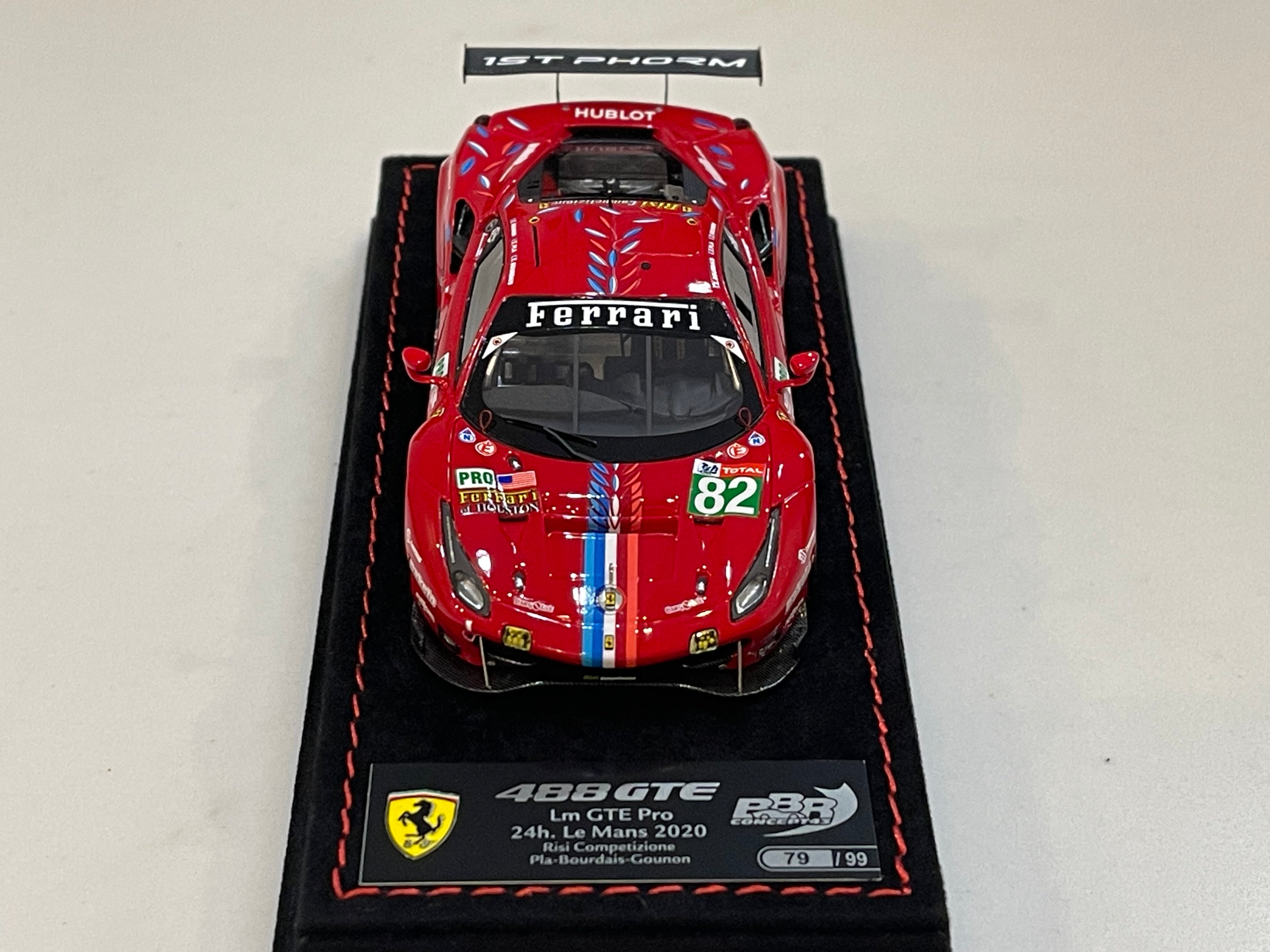 BBR 1/43 Ferrari 488 GTE Pro 24 Hours Le Mans 2020 Red No. 82 BBRC254