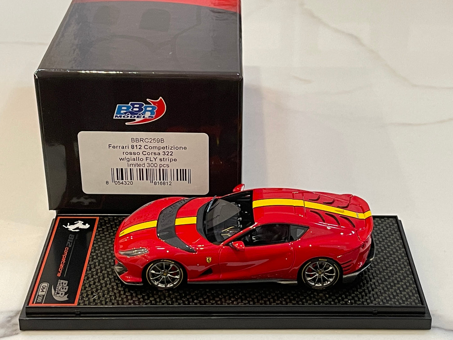 BBR 1/43 Ferrari 812 Competizione 2023 Rosso Corsa BBRC259B