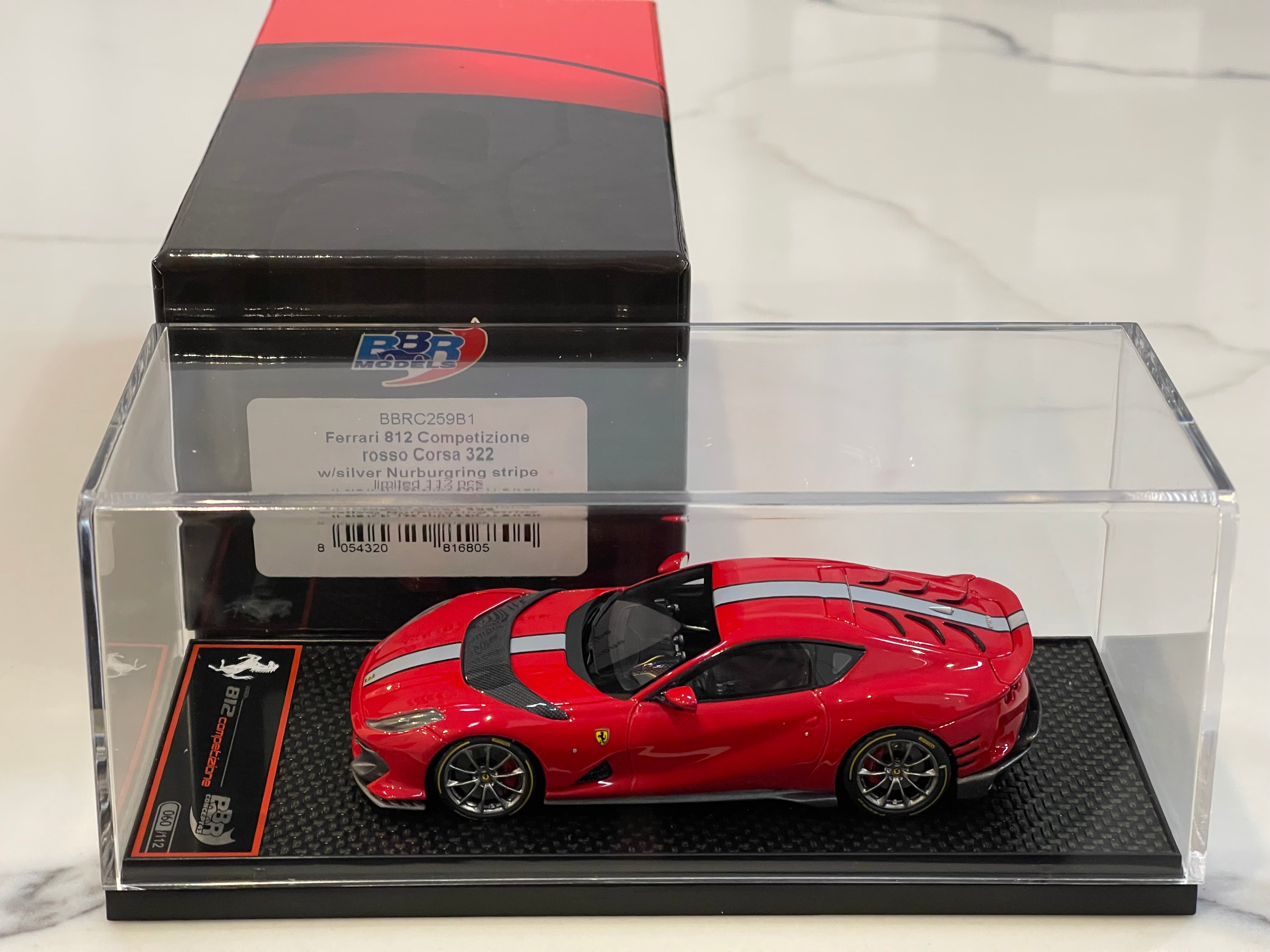 BBR 1/43 Ferrari 812 Competizione 2023 Rosso Corsa BBRC259B1