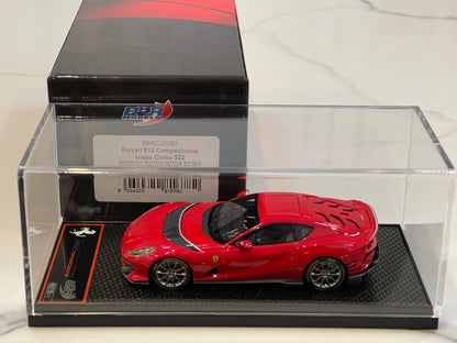 BBR 1/43 Ferrari 812 Competizione 2023 Rosso Corsa BBRC259B3