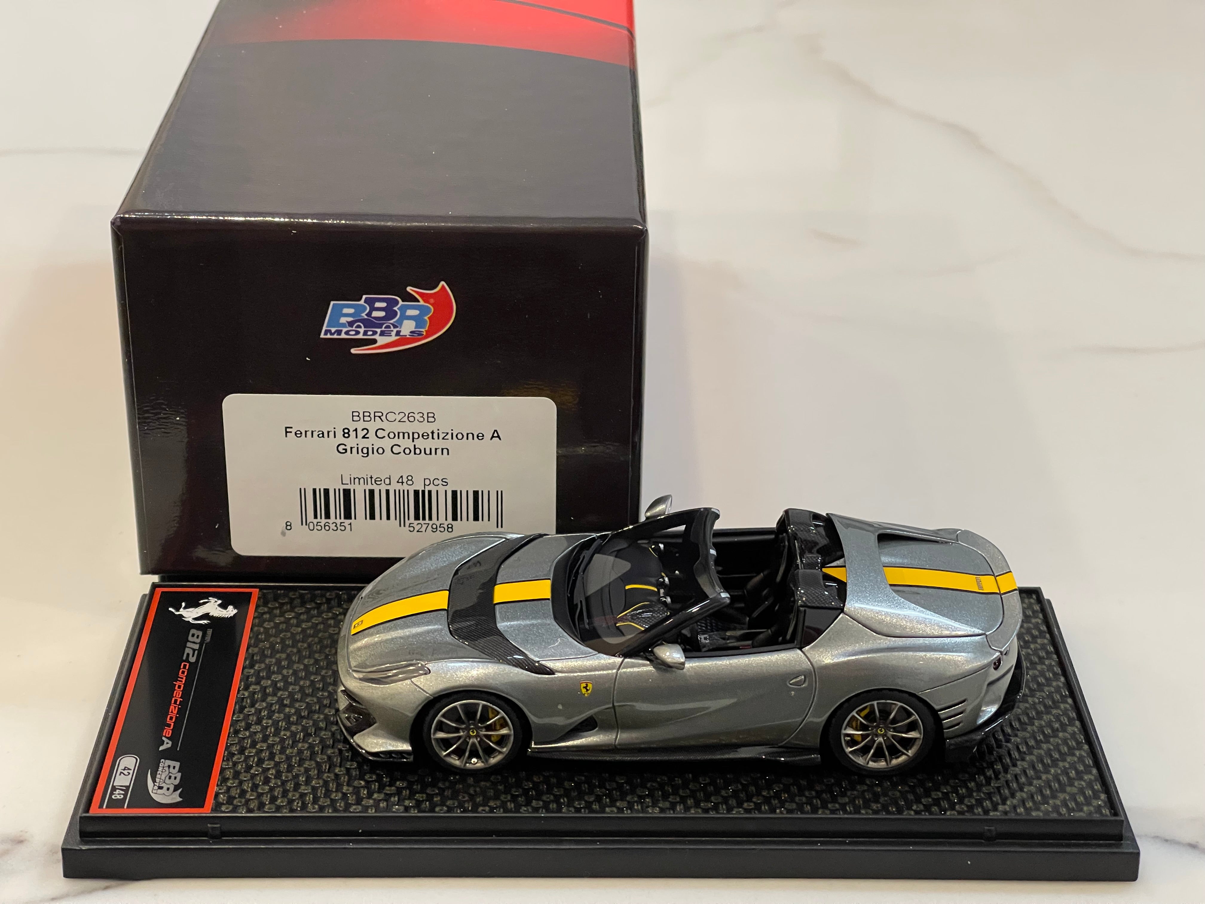 BBR 1/43 Ferrari 812 Competizione A 2023 Grigio Coburn BBRC263B