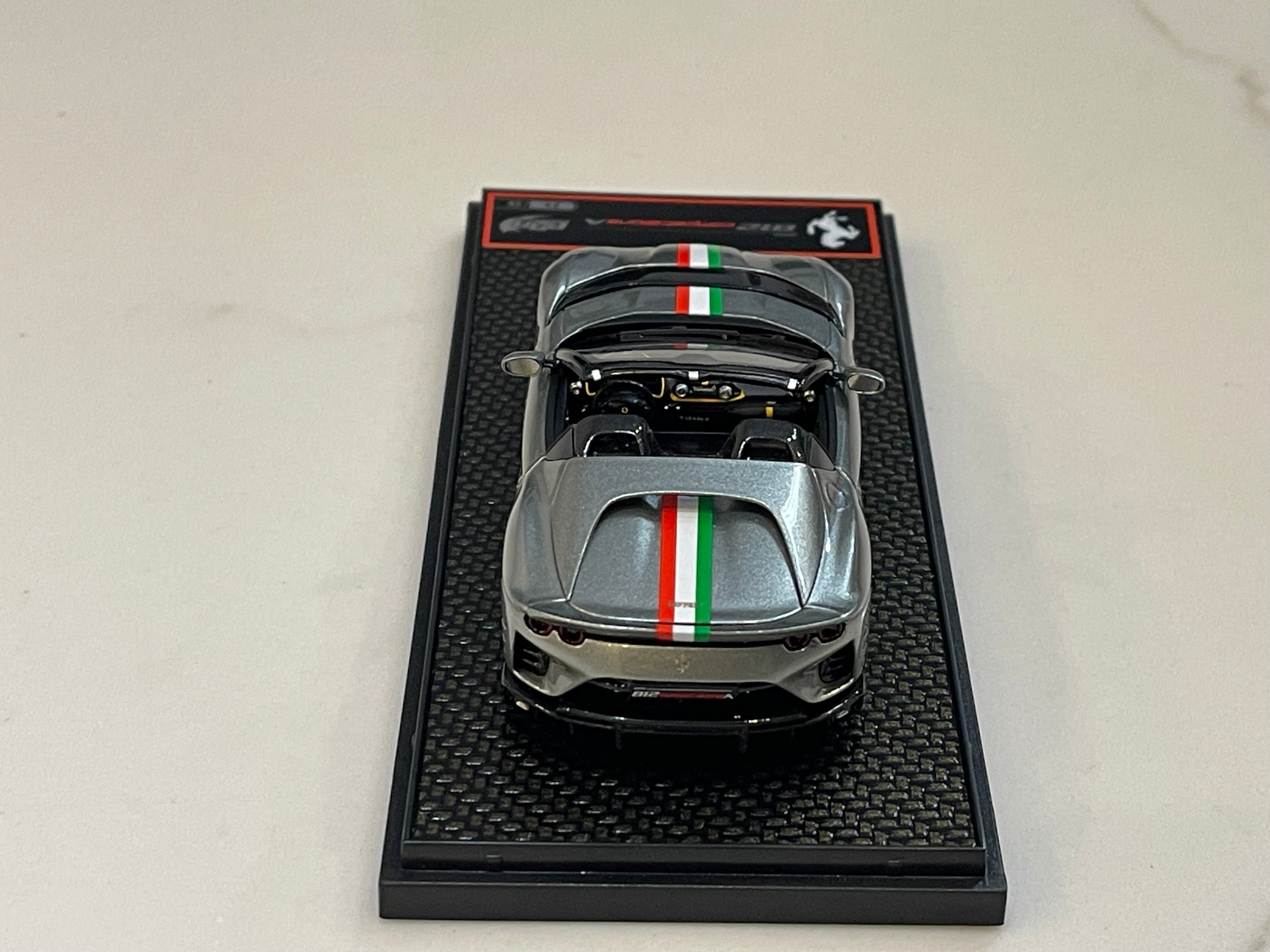 BBR 1/43 Ferrari 812 Competizione A 2023 Grigio Coburn BBRC263B1