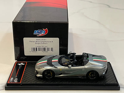 BBR 1/43 Ferrari 812 Competizione A 2023 Grigio Coburn BBRC263B1