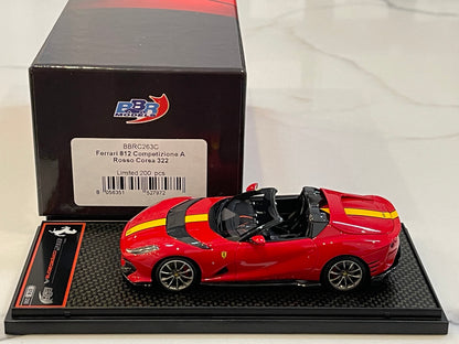 BBR 1/43 Ferrari 812 Competizione A 2023 Rossa Corsa BBRC263C